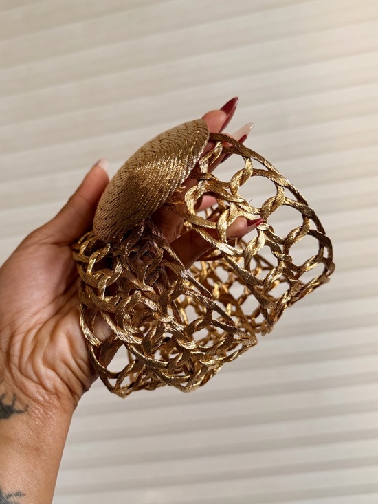 Vintage Handmade Greece Gold Woven Statement Belt main image 8